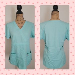 Turquoise Scrub Top